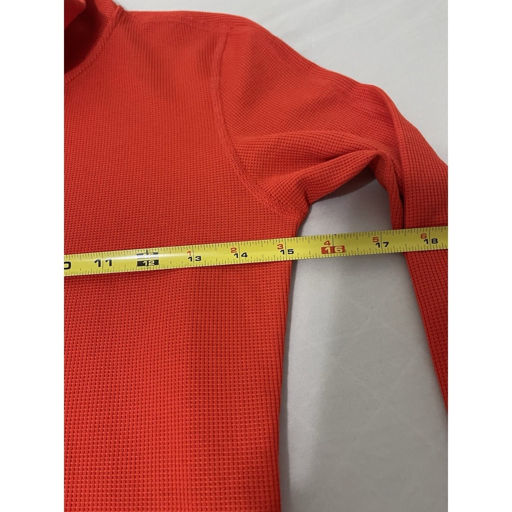 Vintage Nike Pullover Womens Small Orange Thermal 1/4 Zip ACG Wool Blend - Picture 8 of 9
